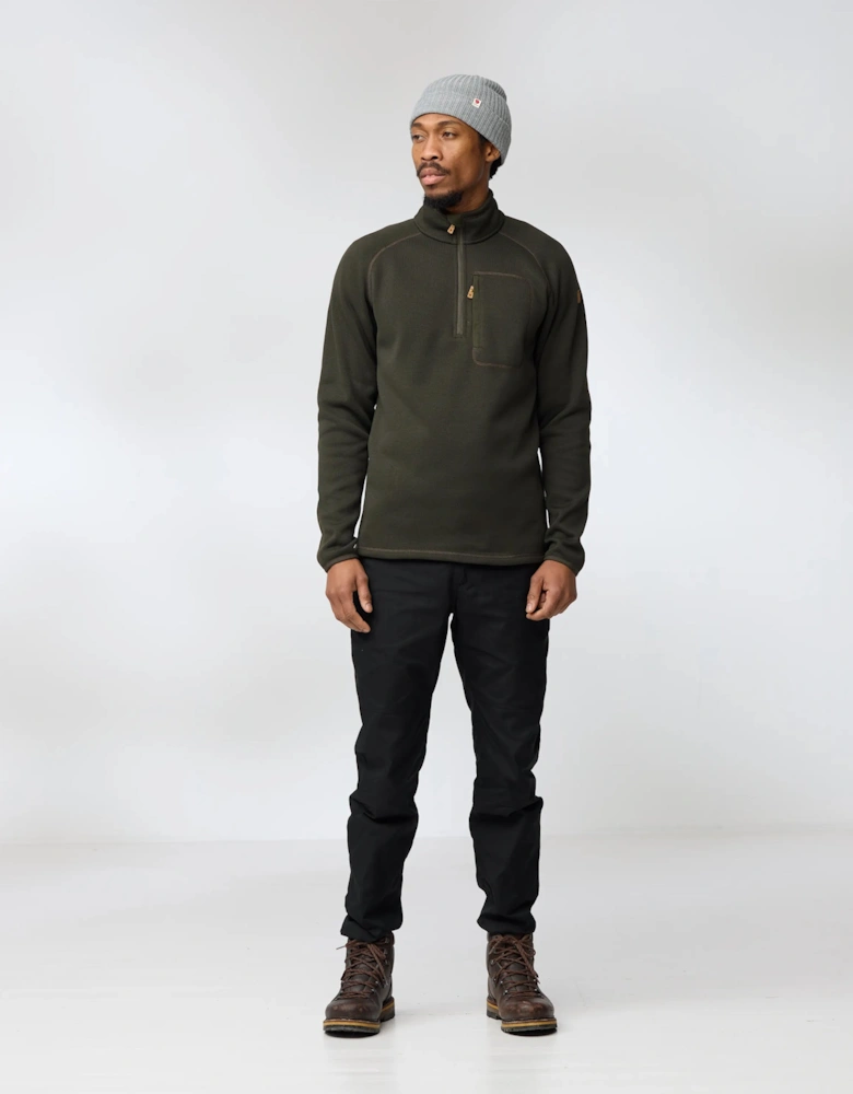 Ovik Mens Half Zip Fleece - Deep Forest 662