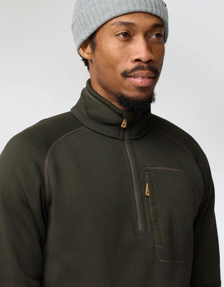 Ovik Mens Half Zip Fleece - Deep Forest 662