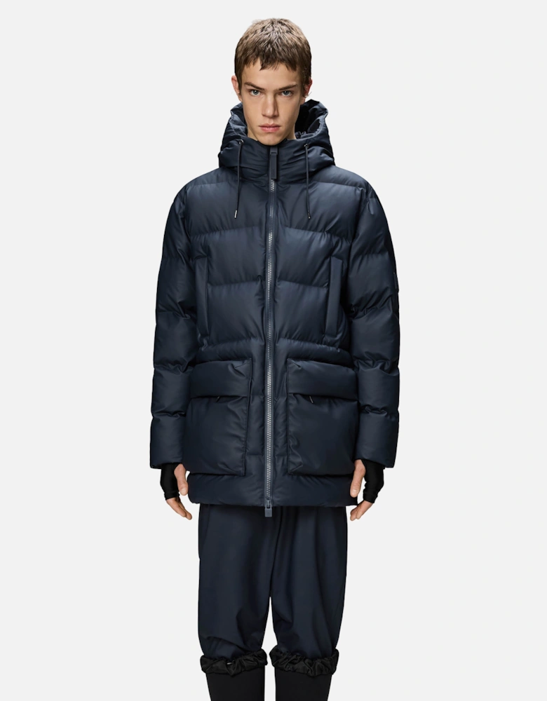 Alta Long Puffer Cargo Jacket - 47 Navy