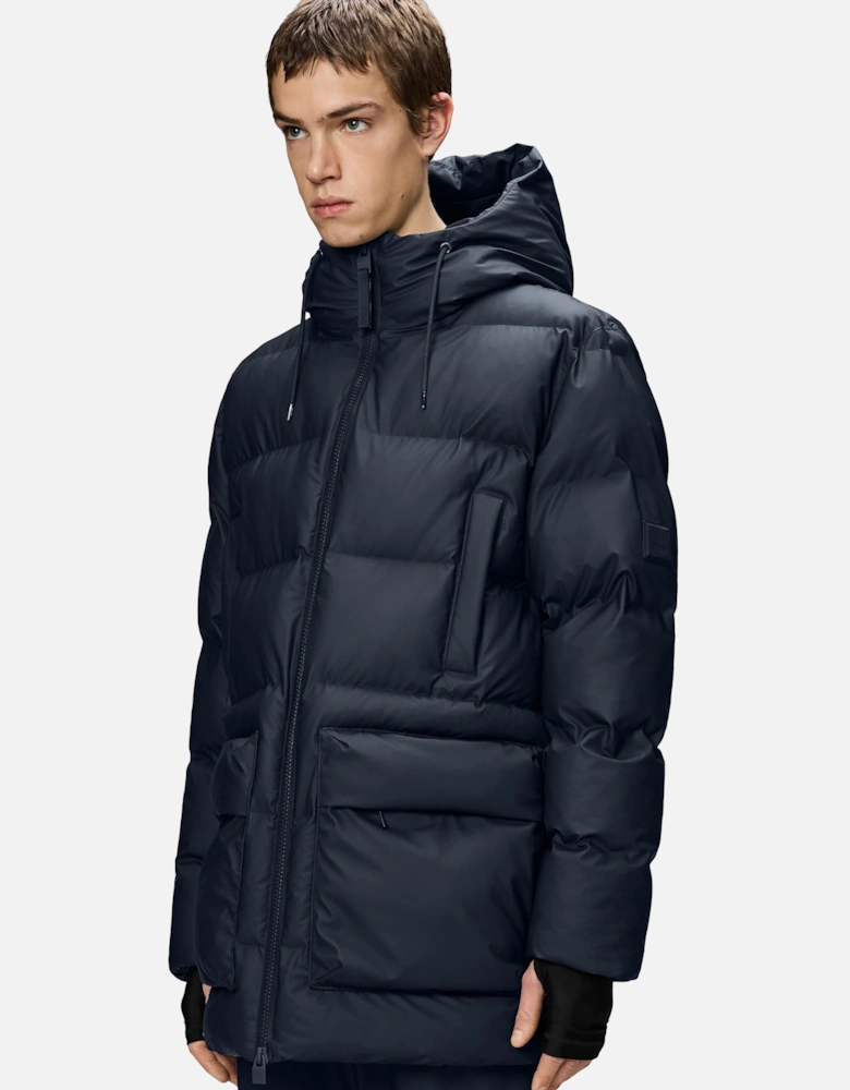 Alta Long Puffer Cargo Jacket - 47 Navy