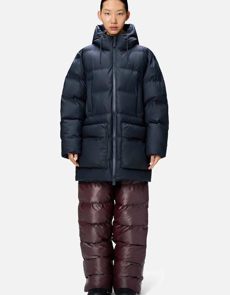 Alta Long Puffer Cargo Jacket - 47 Navy