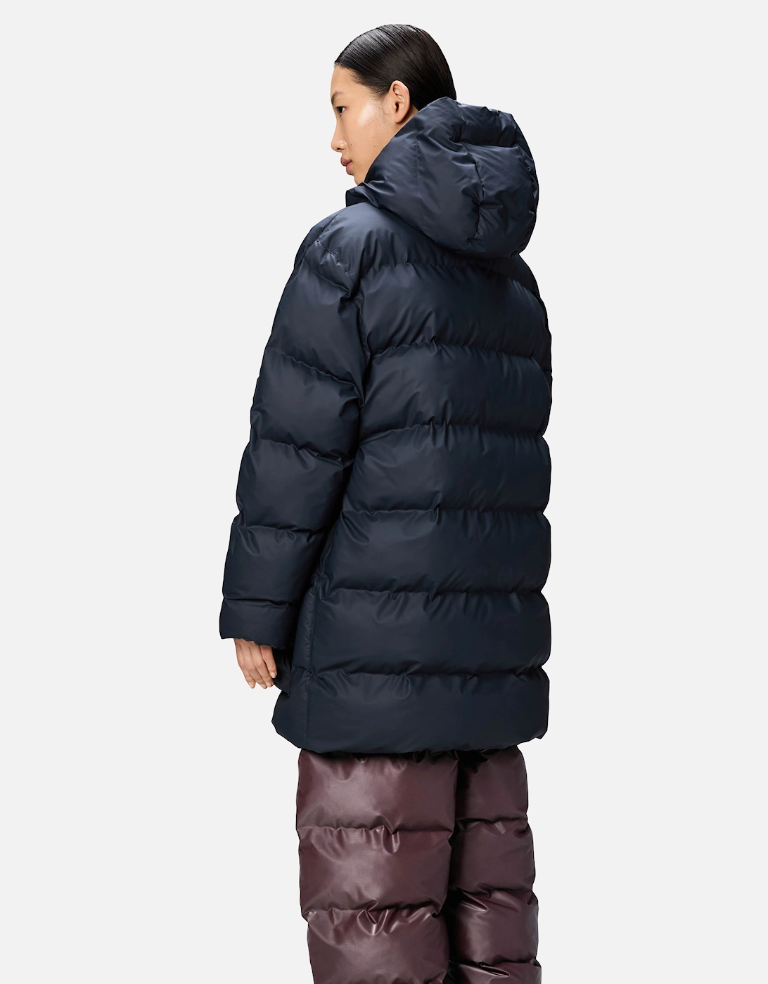 Alta Long Puffer Cargo Jacket - 47 Navy