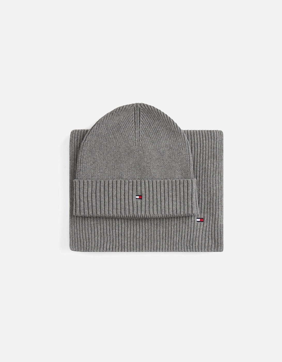 TH Flag Mens Beanie & Scarf Gift Set - Mid Grey Heather, 5 of 4