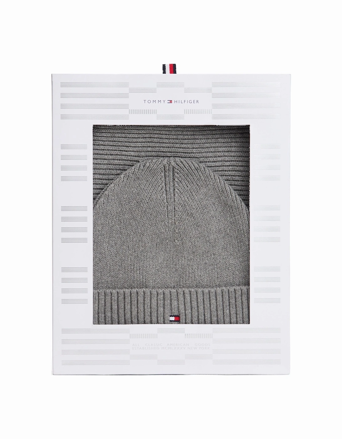 TH Flag Mens Beanie & Scarf Gift Set - Mid Grey Heather