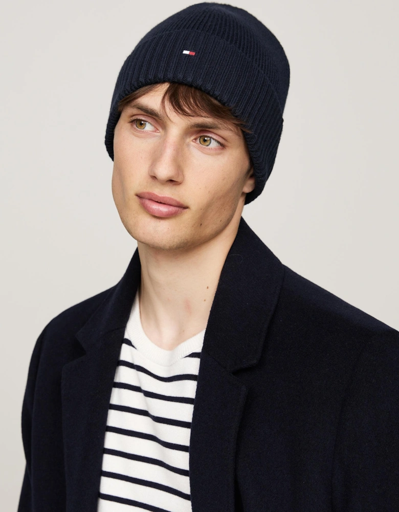 TH Flag Mens Pima Cotton Beanie - Space Blue