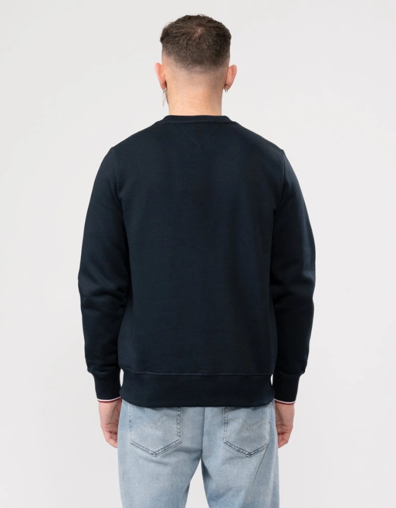 Tommy Logo Mens Tipped Sweatshirt