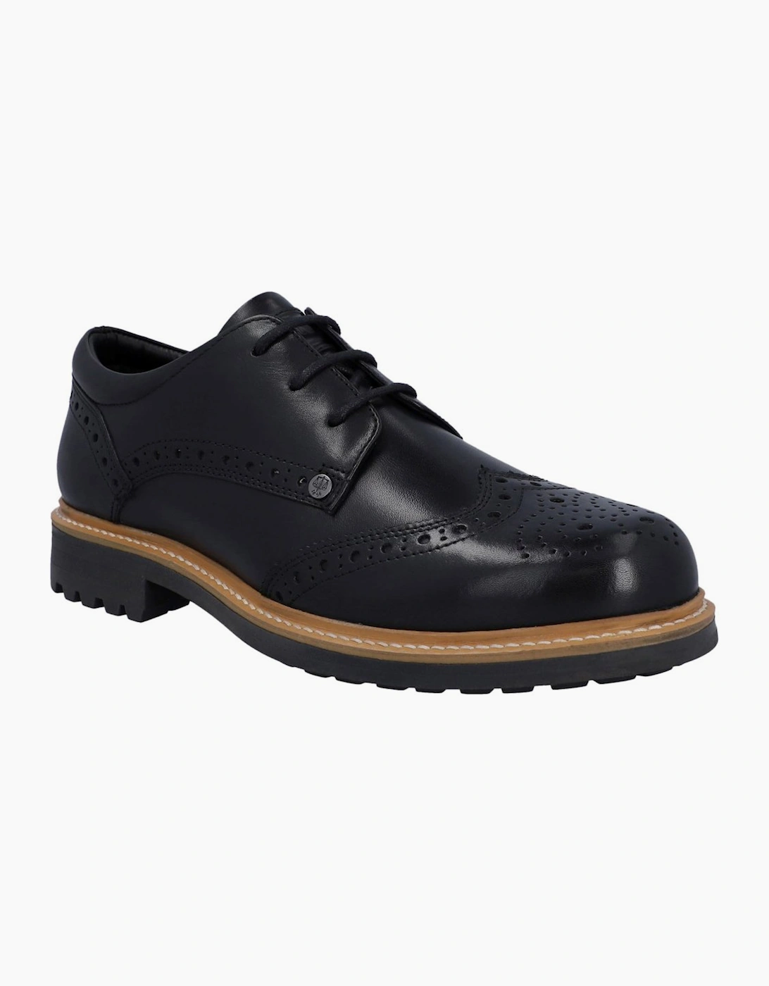 Hunter Men's Black Cawdor Gibson Brogues - Size 8