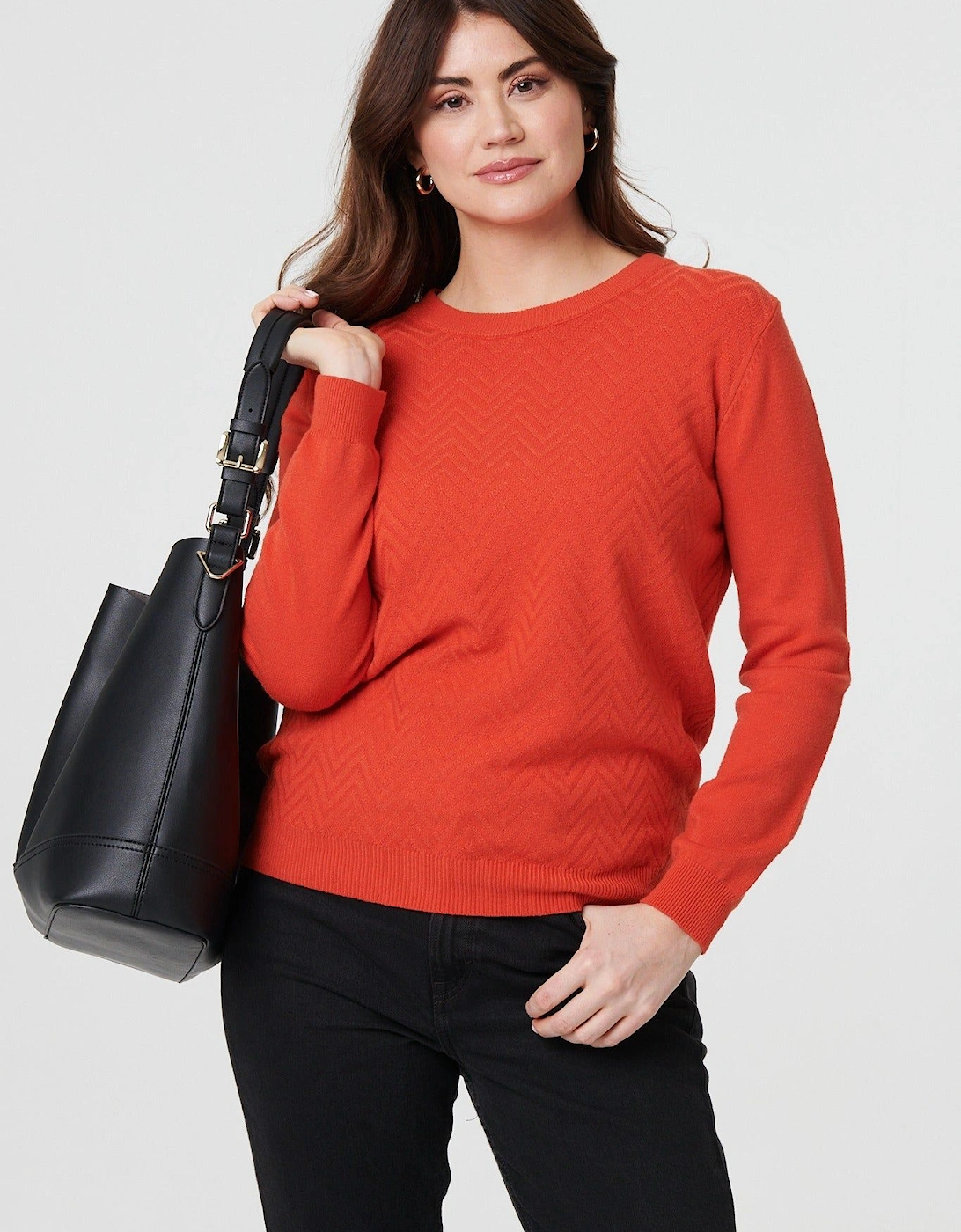 Chevron Soft Knit Long Sleeve Jumper, 2 of 1