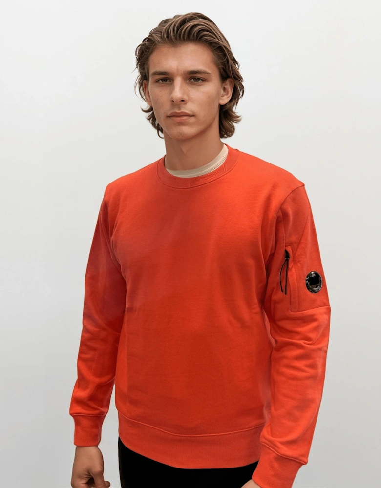 Arm Lens Diagonal Sweatshirt Poinciana Red