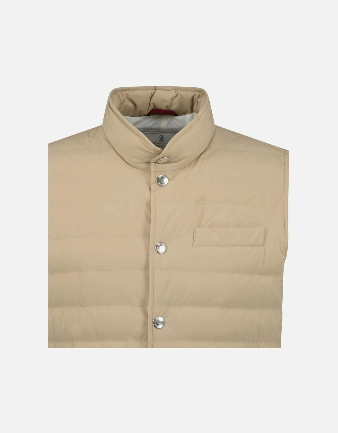 Button-Up Down Gilet Beige