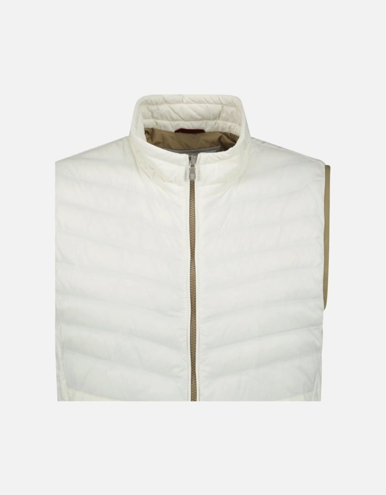 Zip-Up Down Gilet White