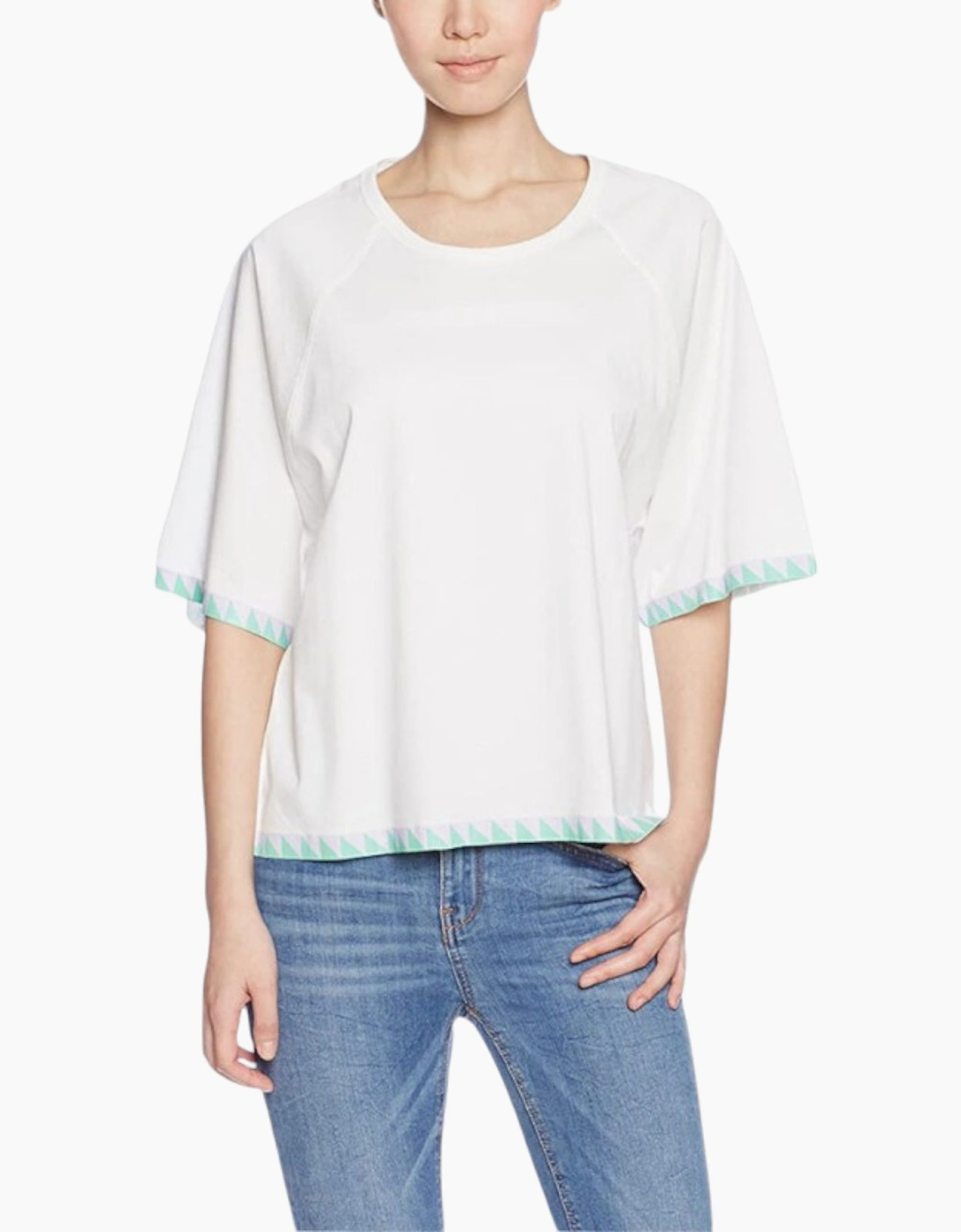 Diesel Women's DIESEL T BREN Womens T Shirt Loose Fit Oversize White Summer Relax Fit Top XXS-M
