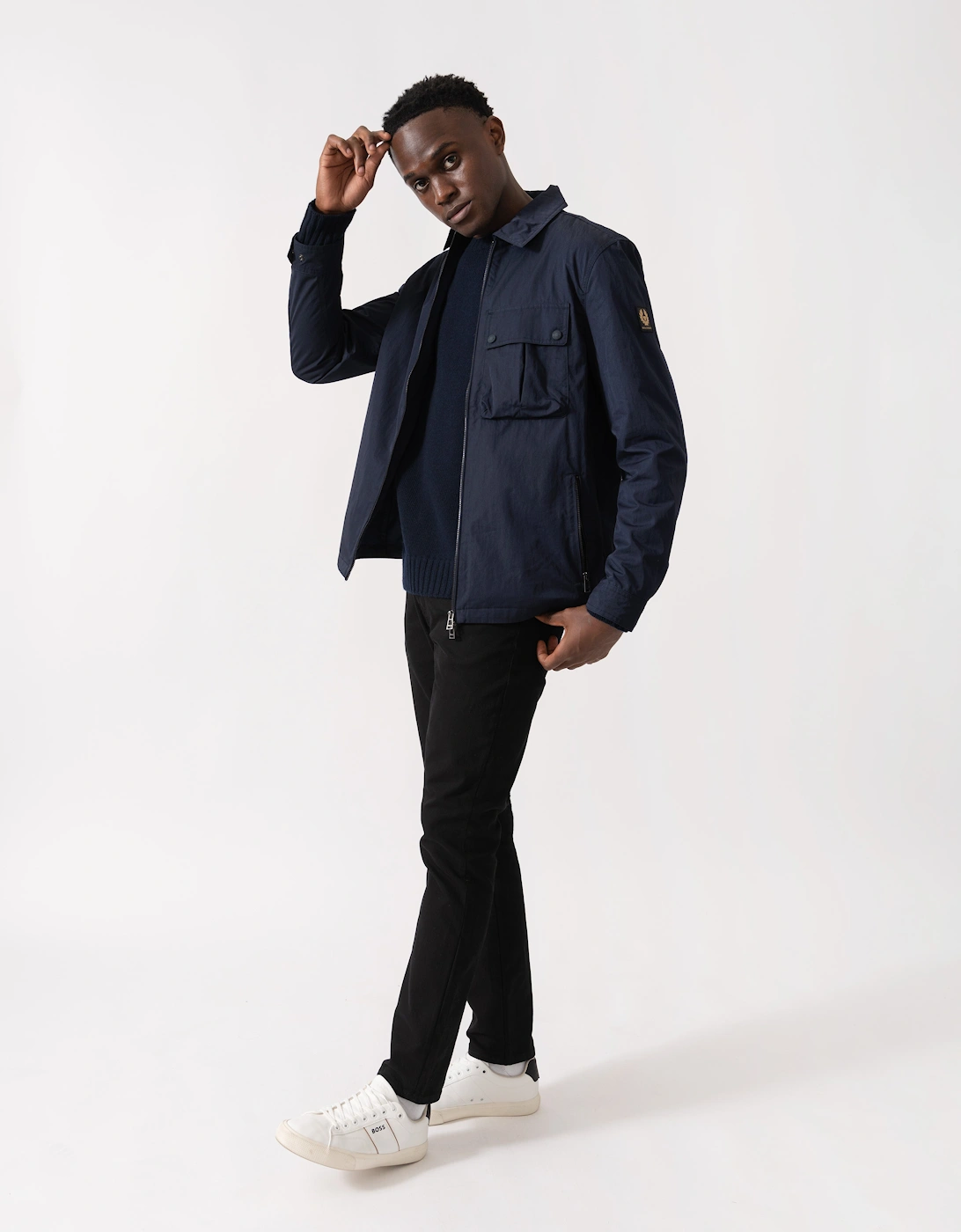 Drome Mens Overshirt - Dark Ink