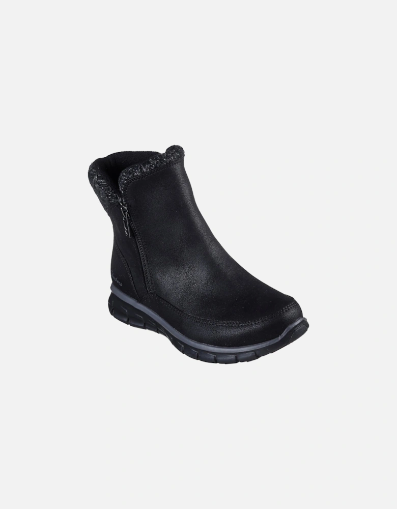 Womens Sparkly Knit Zip-up Boots