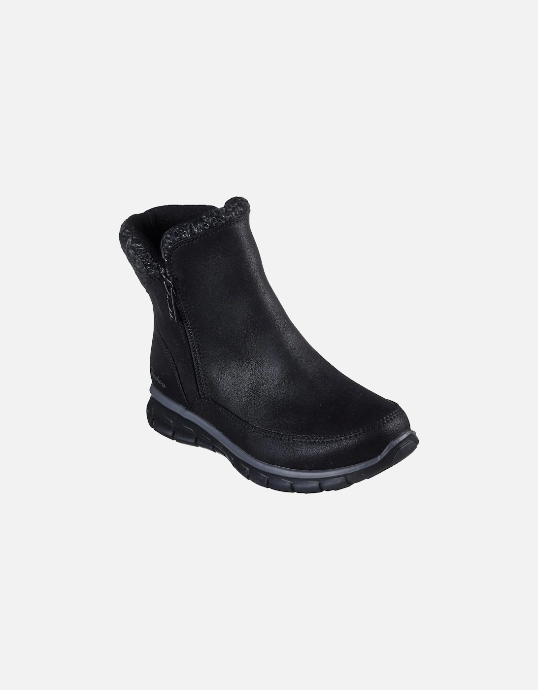 Womens Sparkly Knit Zip-up Boots, 2 of 1