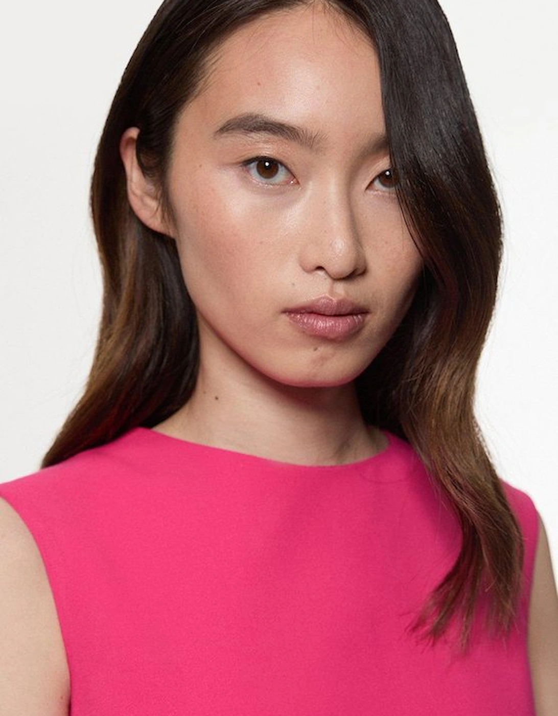 Compact Stretch Colourblock Tailored Pencil Dress