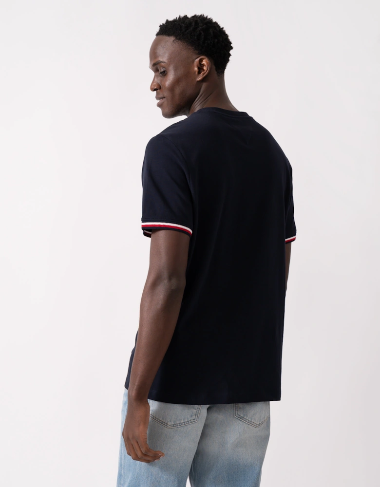 Global Strip Cuff Mens T-Shirt - Desert Sky