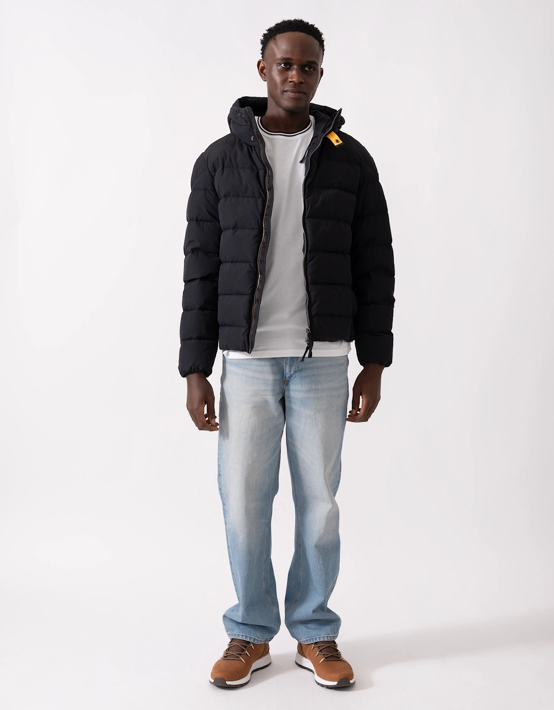 Cassian Mens Hooded Down Jacket - Black 541