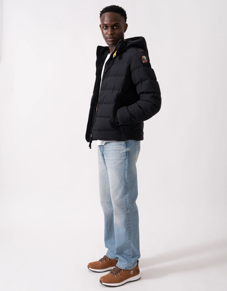 Cassian Mens Hooded Down Jacket - Black 541