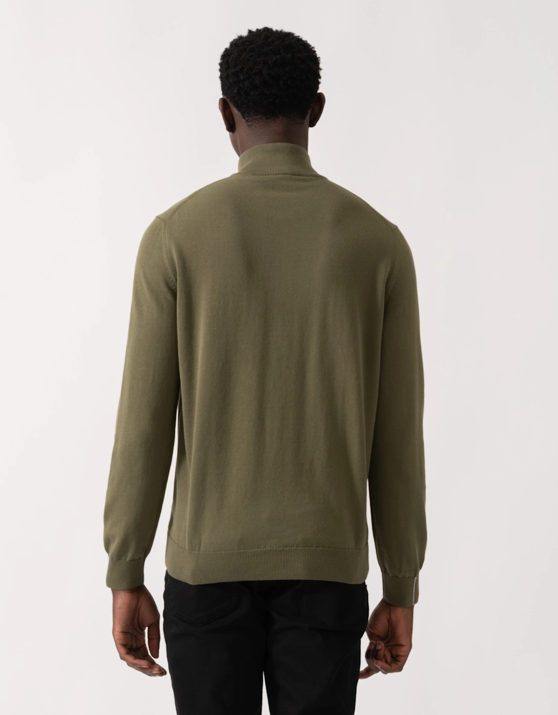 Half Zip Logo Mens Sweatshirt - Olive E9F