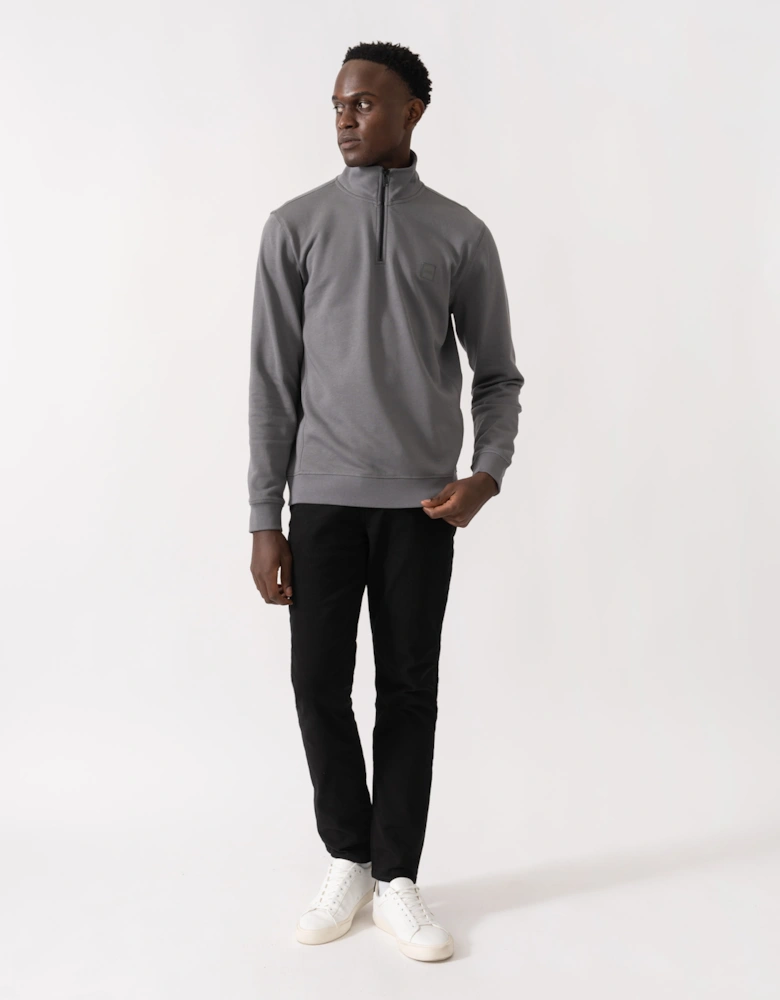 BOSS Orange Zetrust Mens 1/4 Zip Sweatshirt - Open Grey 062