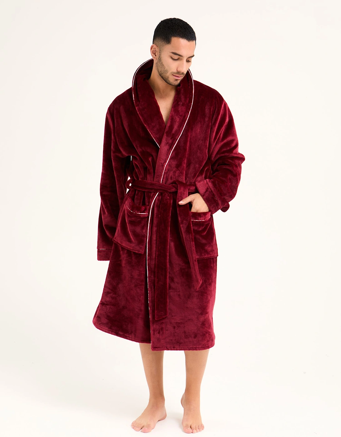 Mister You Super Plush Robe in Claret