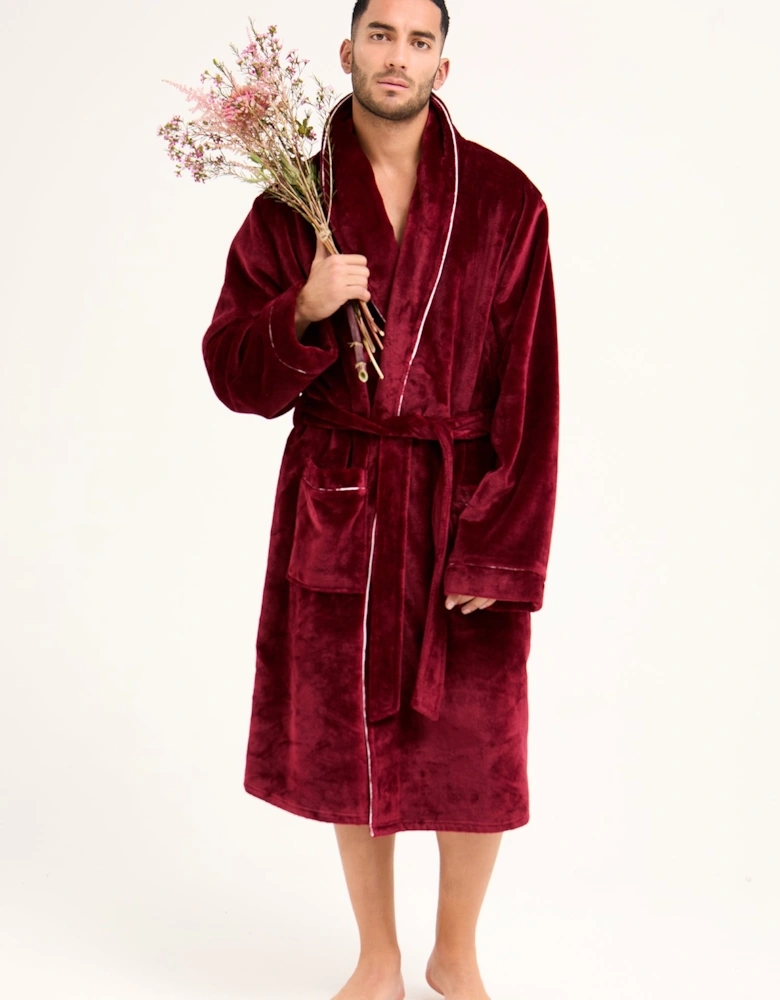 Mister You Super Plush Robe in Claret