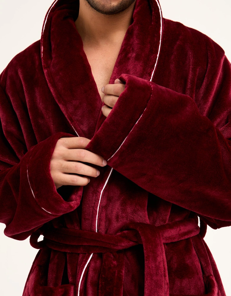 Mister You Super Plush Robe in Claret