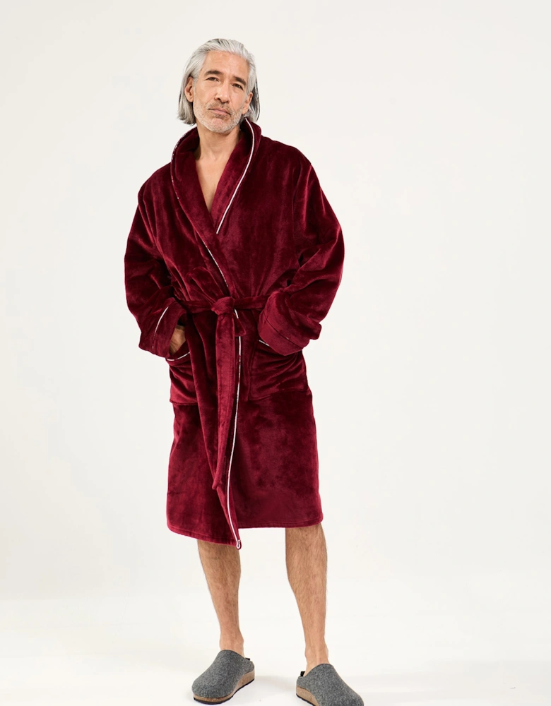 Mister You Super Plush Robe in Claret