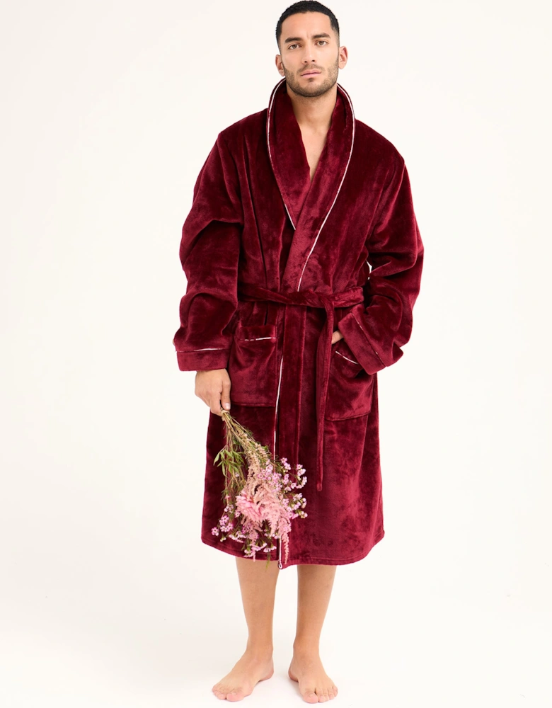 Mister You Super Plush Robe in Claret