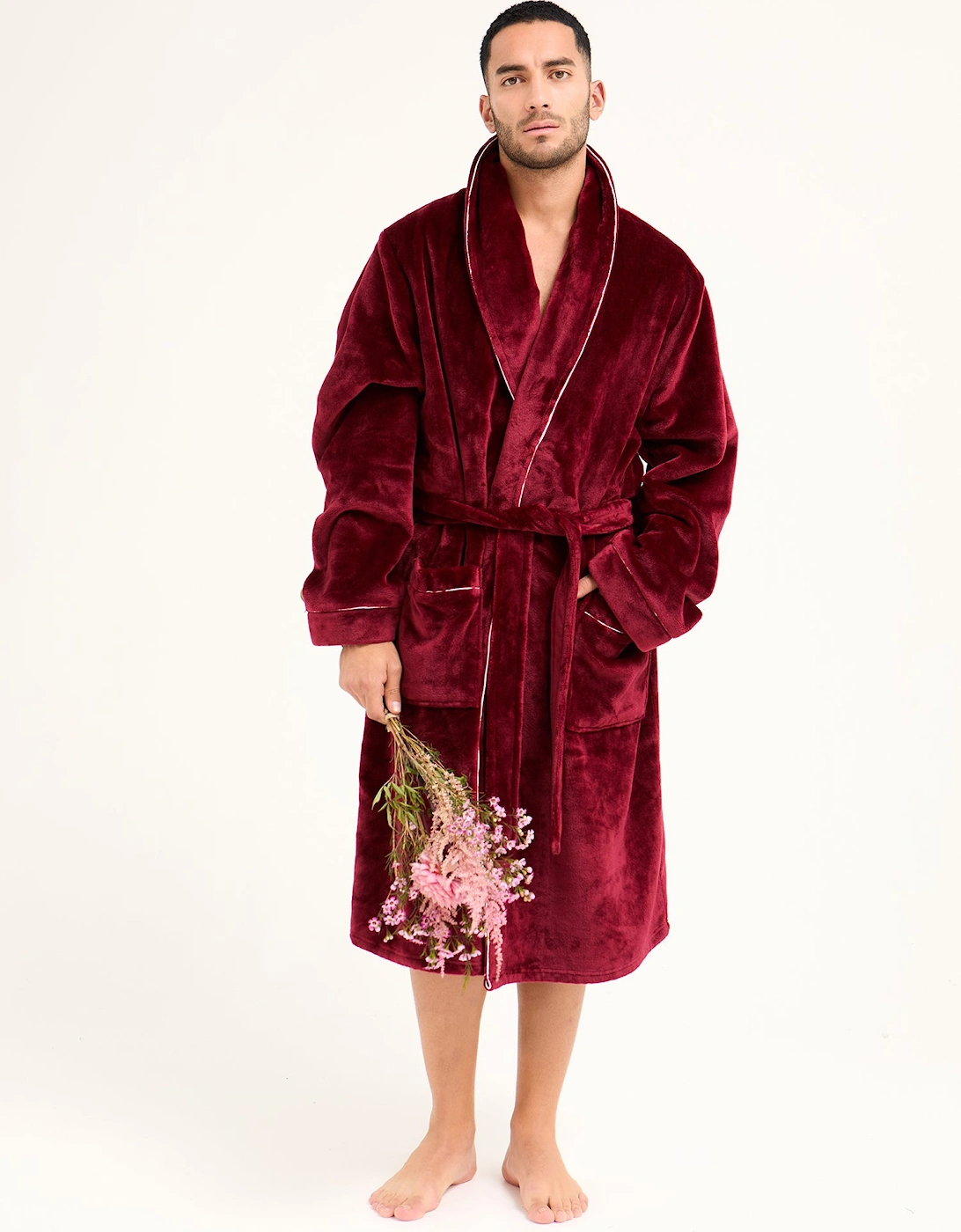 Mister You Super Plush Robe in Claret