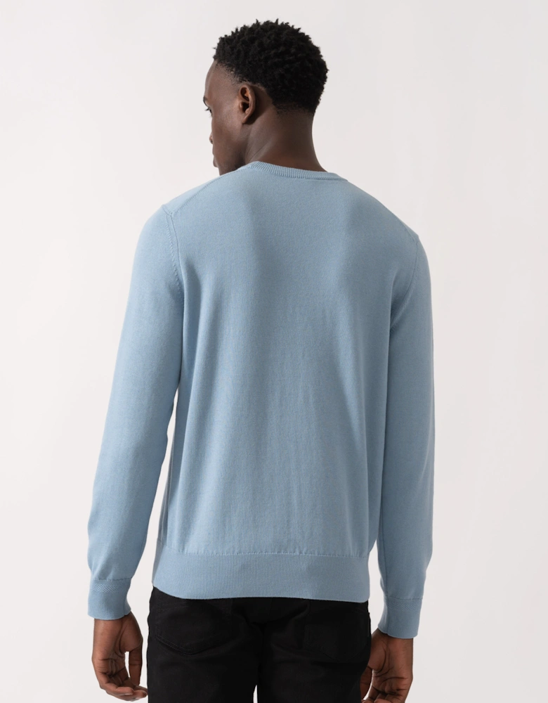 BOSS Orange Kanovano Mens Crew Neck Jumper - Light/Pastel Blue 451