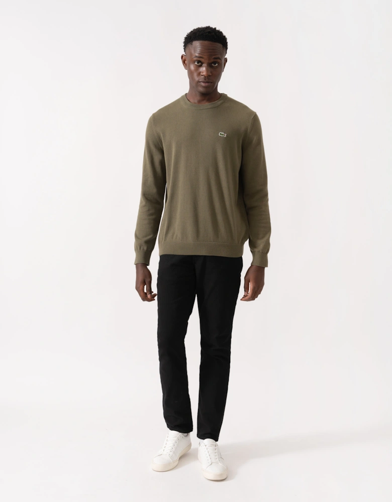 Unisex Organic Cotton Sweater - Olive E9F