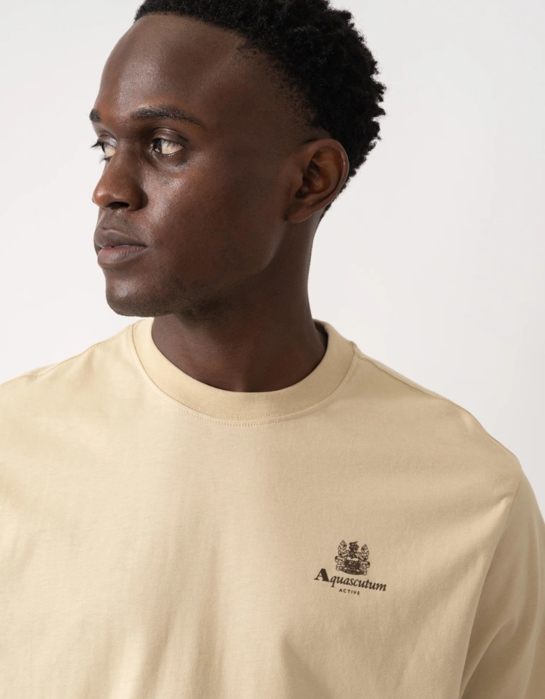 Mens Small Logo T-Shirt - Beige 03