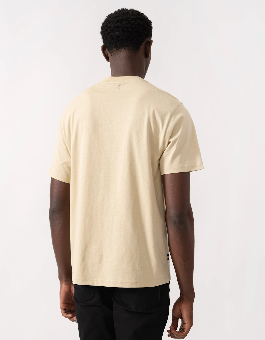 Mens Small Logo T-Shirt - Beige 03