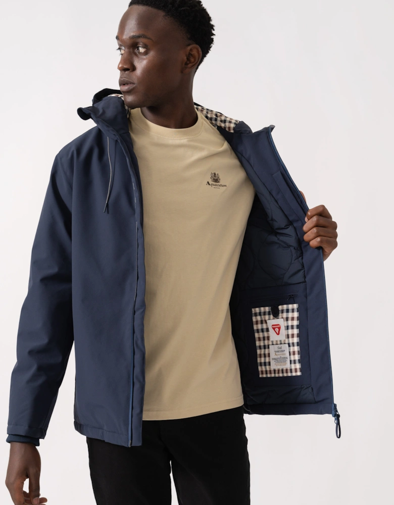 Mens Soft Shell Mid Parka - Navy 11