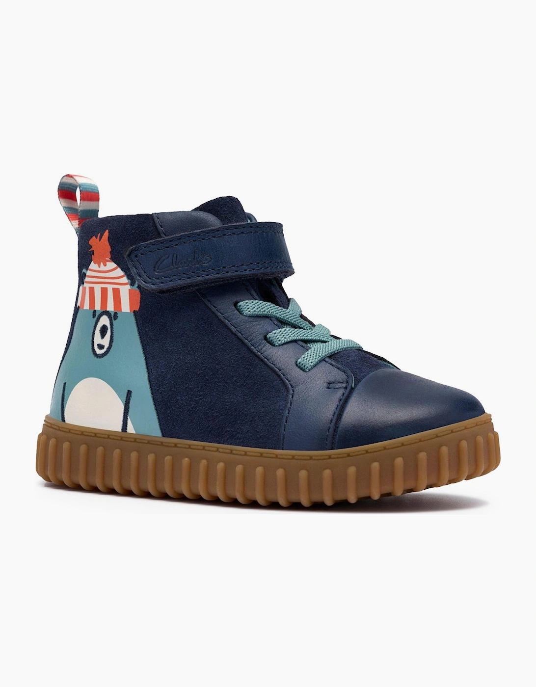 Clarks Boys Navy 'S Cove Kind T First Boots - : (Standard) 7.5/F Kids