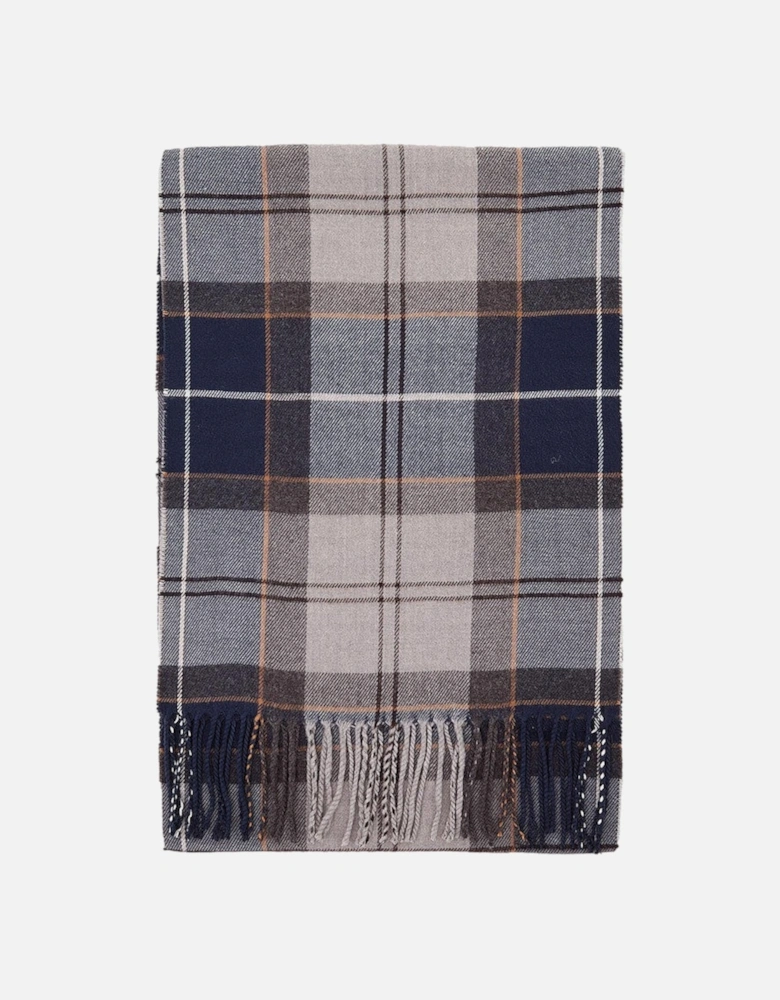 Galingale Tartan Scarf TN38 Grey Midnight Tartan