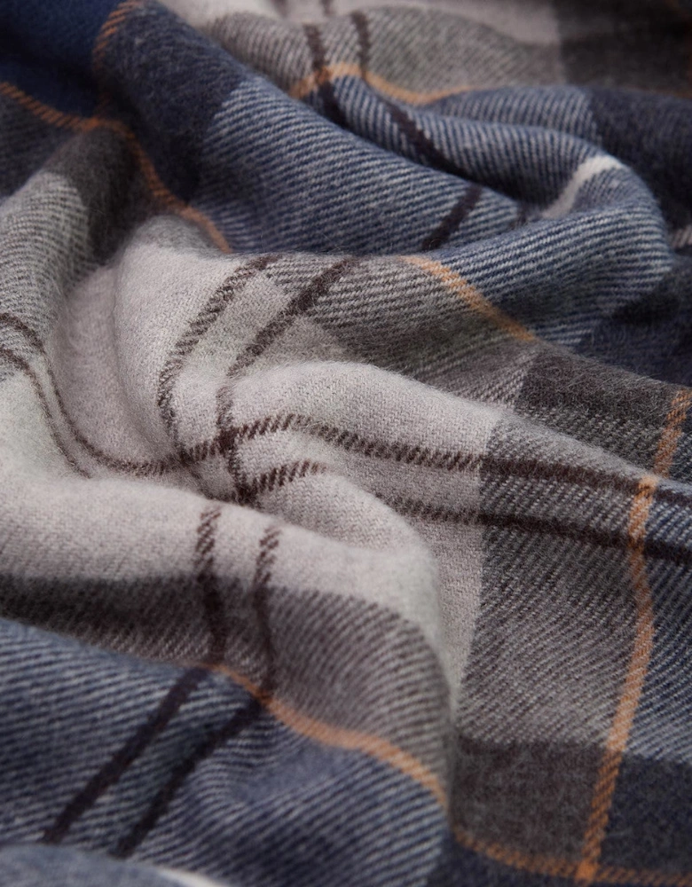 Galingale Tartan Scarf TN38 Grey Midnight Tartan