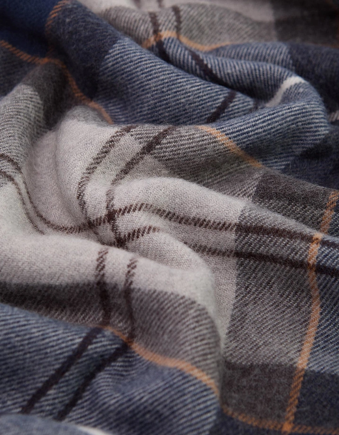 Galingale Tartan Scarf TN38 Grey Midnight Tartan