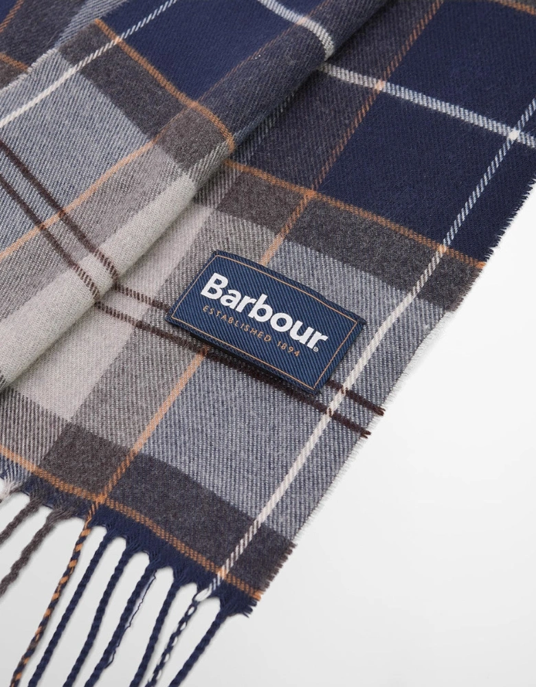 Galingale Tartan Scarf TN38 Grey Midnight Tartan