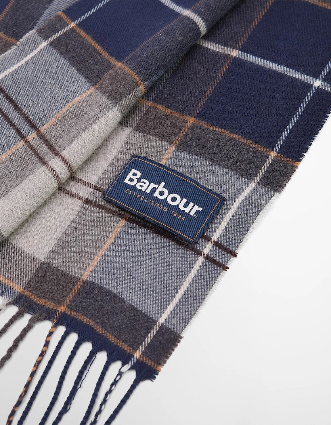 Galingale Tartan Scarf TN38 Grey Midnight Tartan