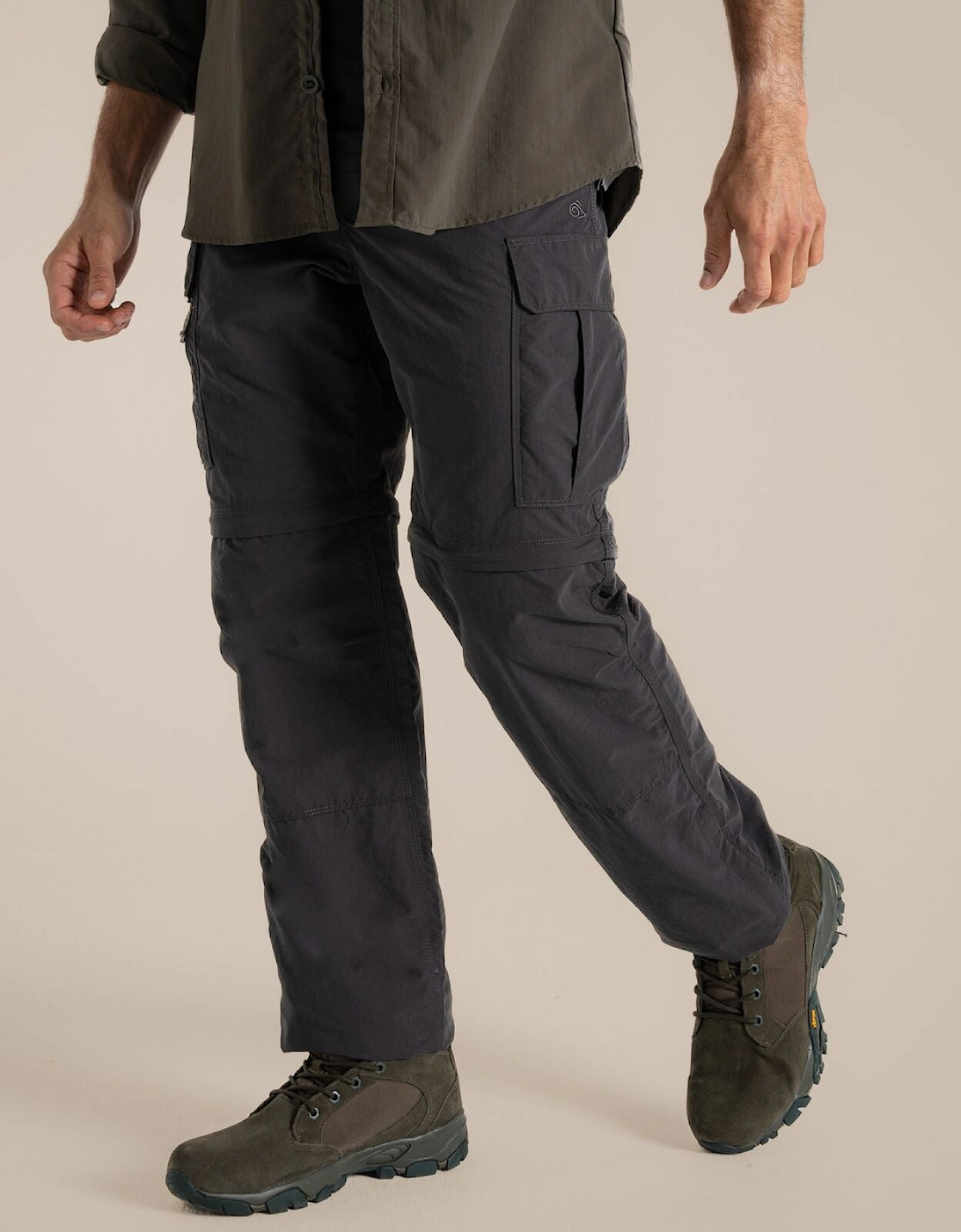 Craghoppers Men's Grey Nosilife Cargo Iii Walking Trousers  Size 30 S