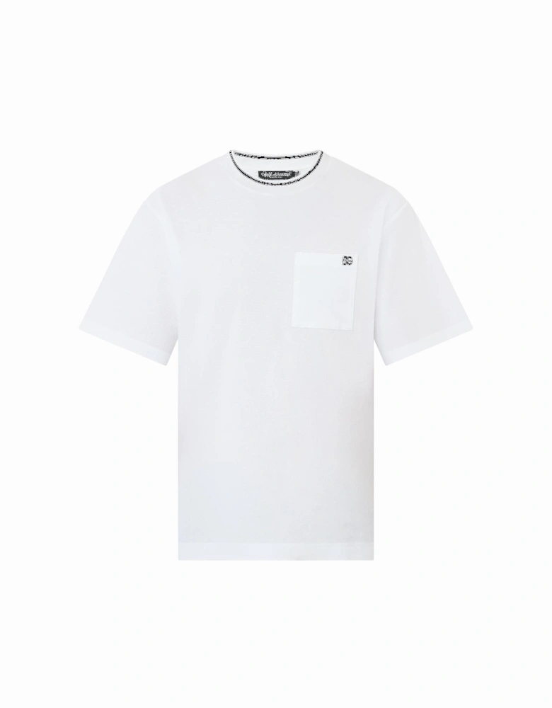 Piqué Patch Pocket T-Shirt in White