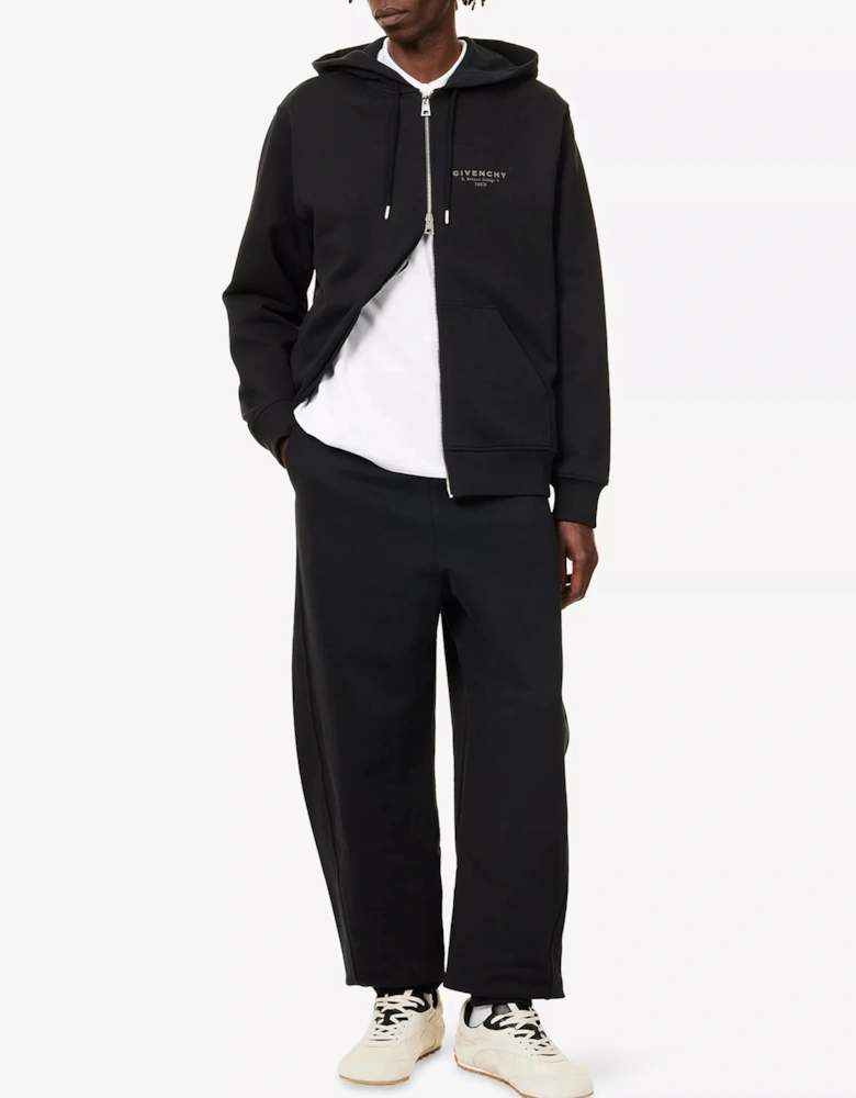 Zip-Up Hoodie in Black