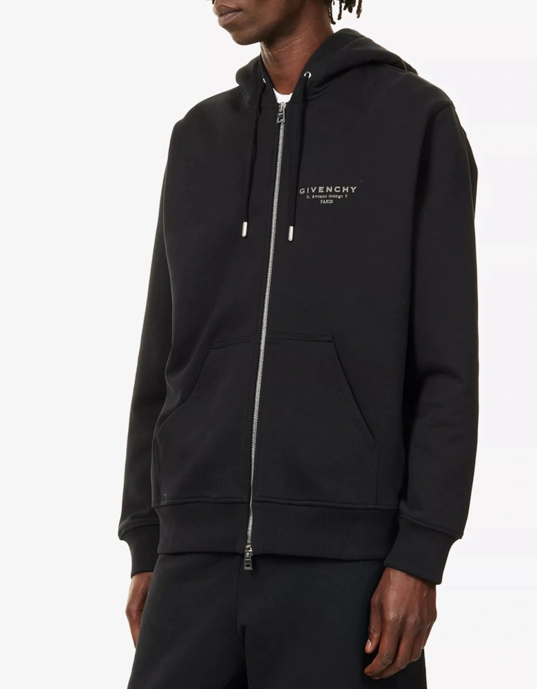 Zip-Up Hoodie in Black