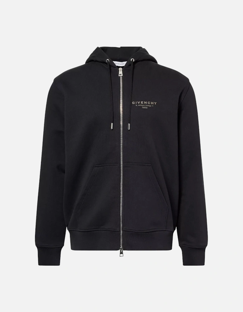 Zip-Up Hoodie in Black