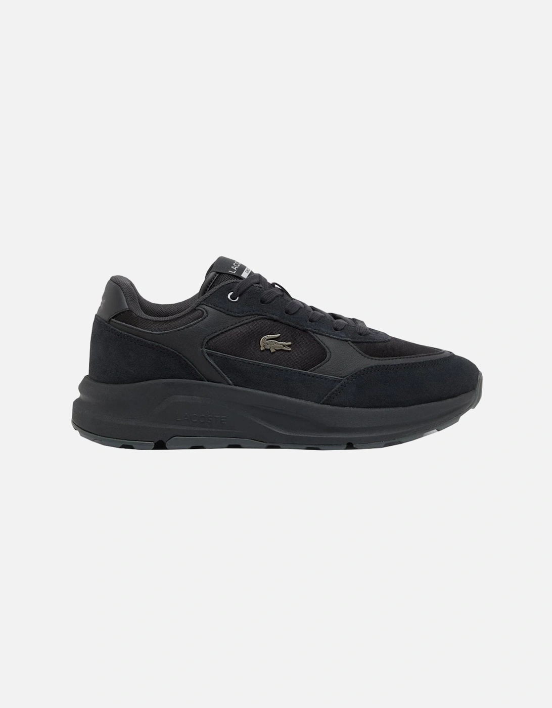 Men's Black/ Dark Grey Run Set Trainers, 7 of 6