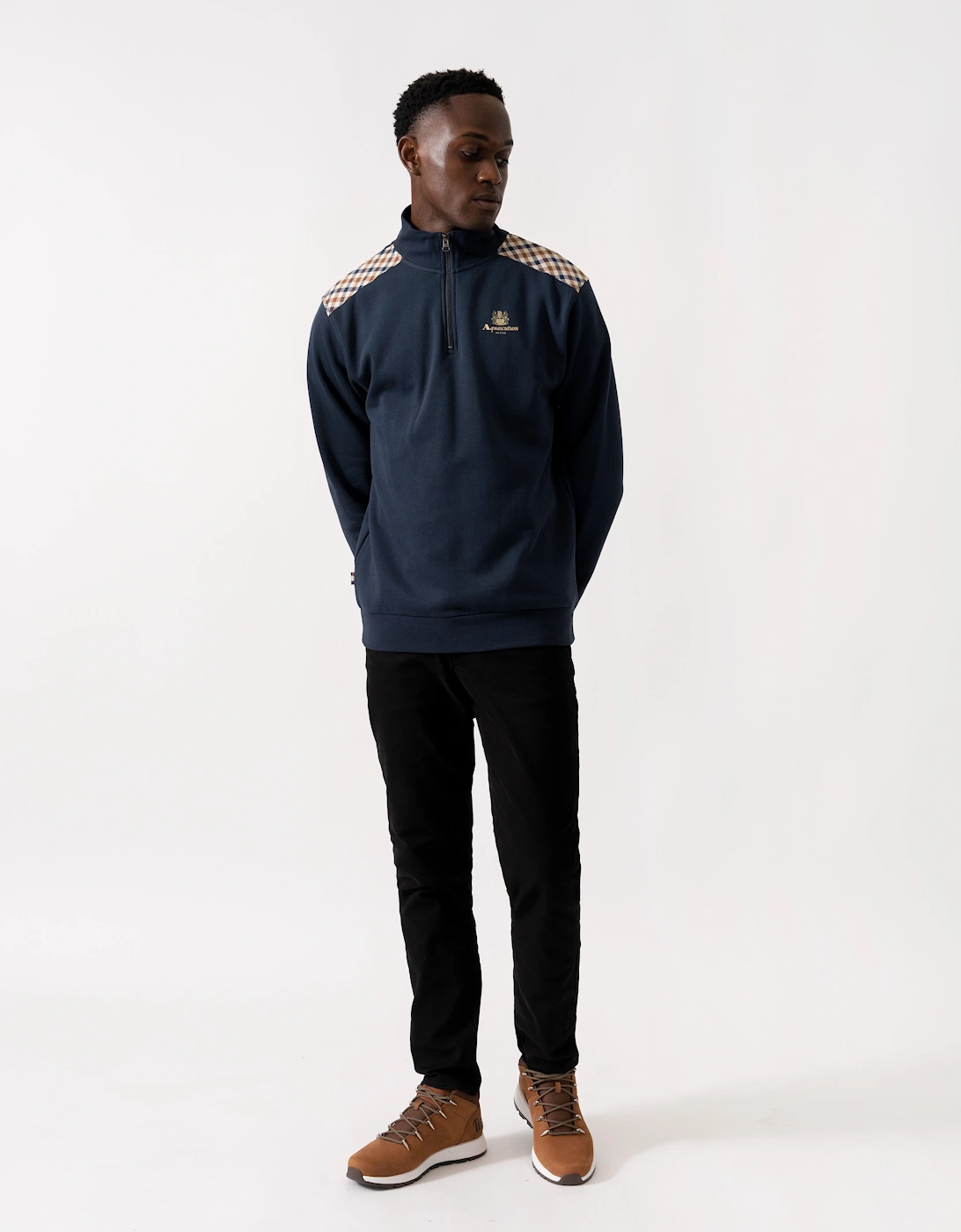 Mens 1/4 Zip Fleece - Navy 11