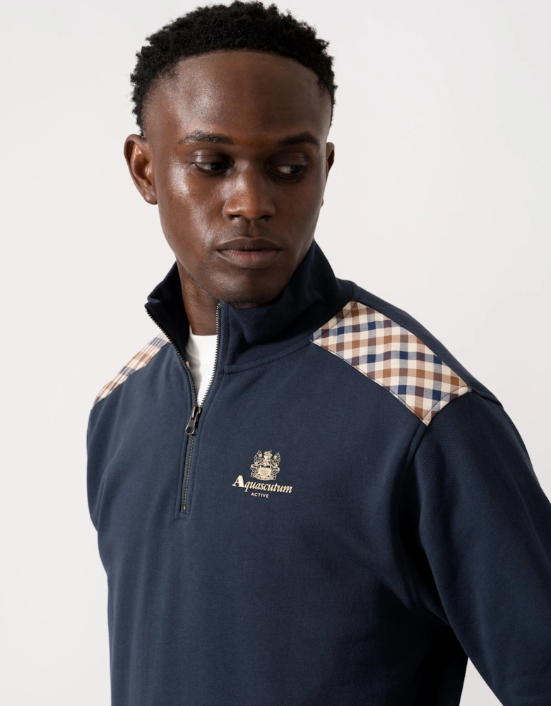 Mens 1/4 Zip Fleece - Navy 11